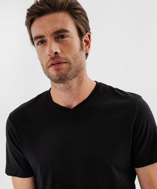 Tee-shirt à manches courtes et col V homme vue2 - GEMO 4G HOMME - GEMO