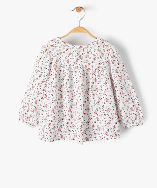 Blouse bébé fille à motifs fleuris et rayures pailletées – Lulu Castagnette vue2 - LULUCASTAGNETTE - GEMO