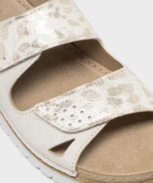 Mules à brides ajustables par scratchs femme - Emilia Rosa vue3 - EMILIA ROSA - GEMO