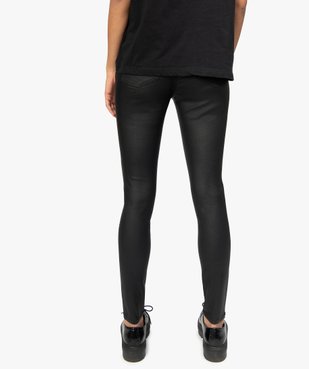 Pantalon femme coupe skinny taille haute en toile enduite vue3 - GEMO(FEMME PAP) - GEMO