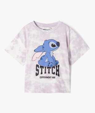 Tee-shirt à manches courtes avec motif Stitch fille - Disney vue1 - LILO & STITCH - GEMO