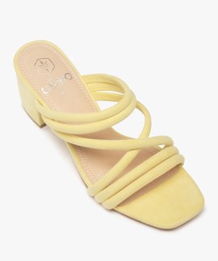 Mules femme unies à talon carré et brides rondes vue5 - GEMO(URBAIN) - GEMO