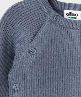 Ensemble 2 pièces en maille bébé fille : pull et pantalon vue2 - GEMO 4G BEBE - GEMO