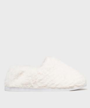 Chaussons pantoufles en fourrure imitation femme vue1 - GEMO 4G FEMME - GEMO