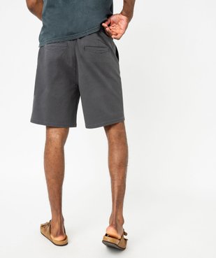 Bermuda chino en coton stretch et taille élastiquée homme vue3 - GEMO (HOMME) - GEMO