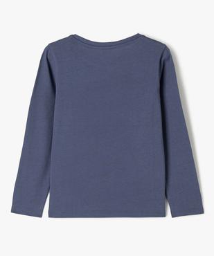 Tee-shirt à manches longues avec motif fleuri fille vue3 - GEMO 4G FILLE - GEMO