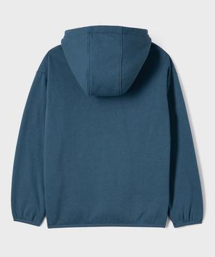 Sweat molletonné avec capuche doublée sherpa garçon  vue3 - GEMO 4G GARCON - GEMO