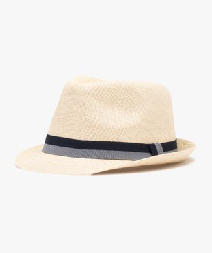 Chapeau homme panama en paille avec ruban bicolore vue1 - GEMO (ACCESS) - GEMO