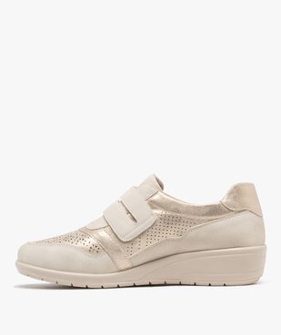 Derbies confort look sport à bride scratch femme vue3 - G'FLEX - GEMO