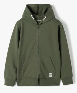 Sweat garçon à capuche avec fermeture zippée vue1 - GEMO (JUNIOR) - GEMO
