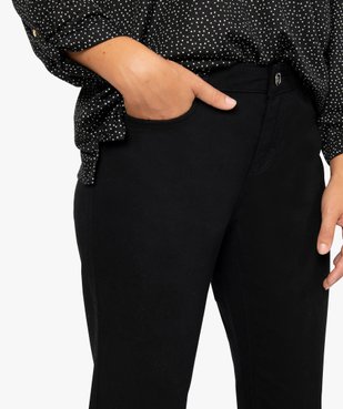 Jean femme en toile unie 4 poches coupe Regular - Longueur L30 vue2 - GEMO (JEAN) - GEMO