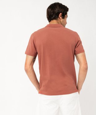 Polo à manches courtes en maille piquée homme vue3 - GEMO 4G HOMME - GEMO