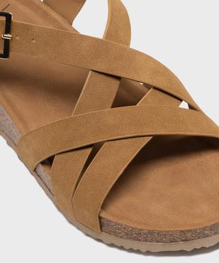 Sandales à talon compensé en suédine femme vue6 - VALENTINA BALDA - GEMO