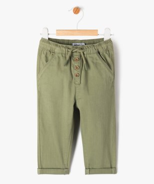 Pantalon en denim coloré bébé garçon vue1 - GEMO(BB COUCHE) - GEMO