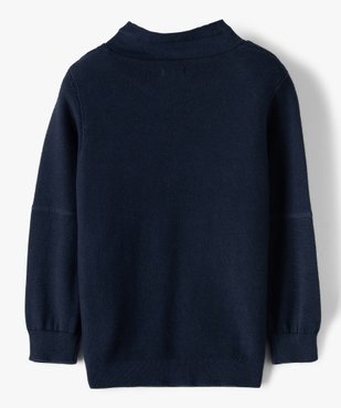 Pull garçon avec col châle et zip fantaisie – Lulu Castagnette vue5 - LULUCASTAGNETTE - GEMO