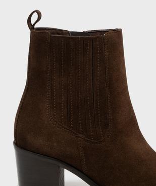 Boots à talon dessus cuir suédé femme - Tanéo vue6 - TANEO - GEMO