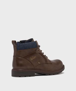 Boots à lacets et zip avec col moelleux en jean  homme - Lee Cooper vue5 - LEE COOPER - GEMO