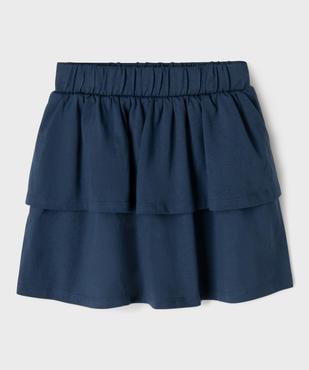 Jupe en maille à volant et taille élastique fille vue1 - GEMO (ENFANT) - GEMO