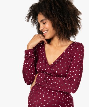Pyjama de grossesse et d'allaitement imprimé vue2 - GEMO (MATER) - GEMO