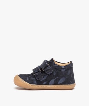 Chaussures bébé fille en cuir à scratch détails vernis – NA! vue3 - NA! - GEMO
