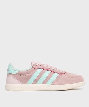 Baskets basses en cuir suédé Breaknet Sleek femme - Adidas vue1 - ADIDAS - GEMO