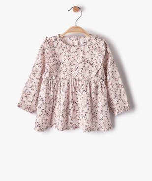 Blouse bébé fille imprimée avec volants sur le haut du buste vue1 - GEMO(BEBE DEBT) - GEMO