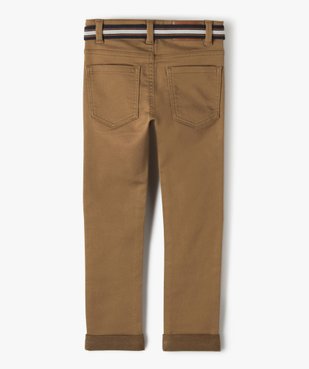 Pantalon garçon en toile extensible avec ceinture - LuluCastagnette vue4 - LULUCASTAGNETTE - GEMO