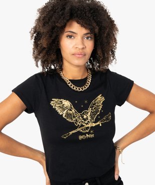 Tee-shirt femme avec motif pailleté – Harry Potter vue1 - HARRY POTTER - GEMO