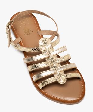 Sandales multibrides en cuir femme vue5 - TANEO GEMO FOR GOOD - GEMO