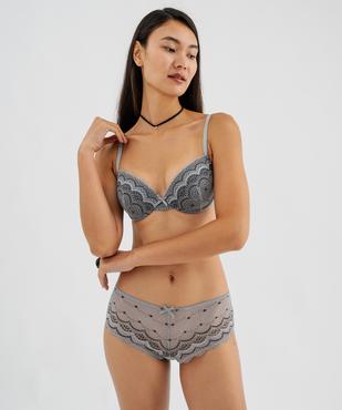 Shorty en dentelle et tulle femme (lot de 2) vue9 - GEMO(HOMWR FEM) - GEMO