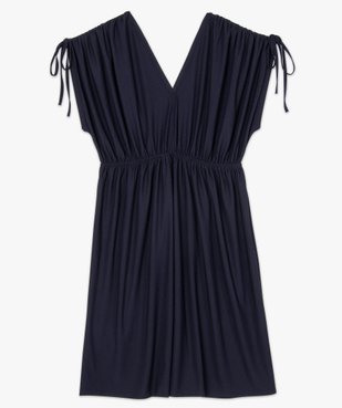 Robe femme courte effet drapé à manches modulables vue4 - GEMO (G TAILLE) - GEMO