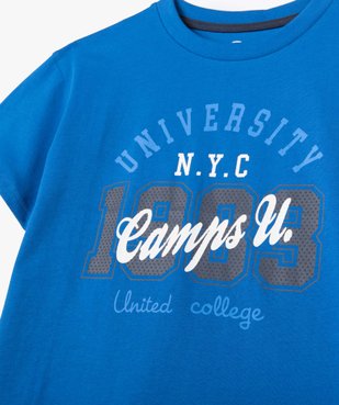 Tee-shirt fille à manches courtes avec inscription – Camps United vue3 - CAMPS UNITED - GEMO