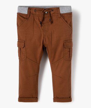 Pantalon bébé garçon coupe battle à revers et taille élastiquée vue1 - GEMO(BEBE DEBT) - GEMO