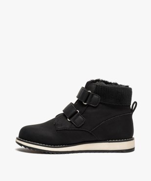 Boots garçon unis à col rembourré et doublure chaude vue3 - GEMO (ENFANT) - GEMO