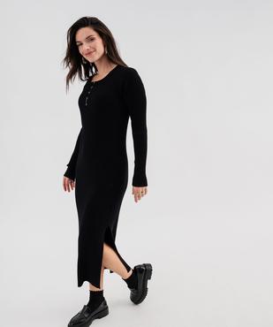 Robe pull longue coupe ajustée femme vue1 - GEMO 4G FEMME - GEMO