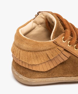 Chaussures premiers pas bébé fille dessus cuir à franges – NA! vue6 - NA! - GEMO