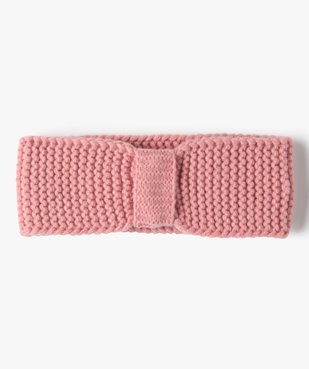 Bandeau cache-oreille bébé fille en grosse maille unie vue1 - GEMO(BEBE DEBT) - GEMO