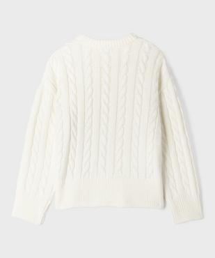 Pull loose en maille torsadée fille vue3 - GEMO (JUNIOR) - GEMO