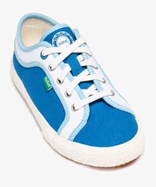 Baskets garçon en toile avec lacets et semelle effet granuleux - Kickers vue5 - KICKERS - GEMO