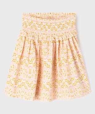 Jupe ample à fleurs et taille smockée fille - LuluCastagnette vue2 - LULU CASTAGNETTE GEMO FOR GOOD - GEMO