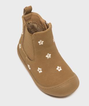 Boots Chelsea à fleurs brodées bébé fille - LuluCastagnette vue5 - LULUCASTAGNETTE - GEMO