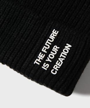 Bonnet en maille avec revers garçon vue2 - GEMO (JUNIOR) - GEMO