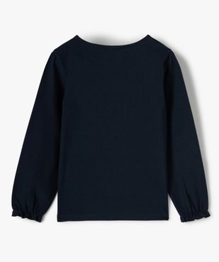 Tee-shirt fille avec motif et sequins brodés – Lulu Castagnette vue3 - LULUCASTAGNETTE - GEMO