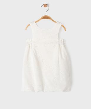 Robe sans manches en broderie anglaise bébé fille vue1 - GEMO(BEBE DEBT) - GEMO