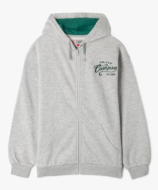 Sweat zippé à capuche avec inscription brodée dos fille - Camps United vue2 - CAMPS GEMO FOR GOOD - GEMO