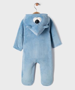 Combinaison pyjama à capuche motif ours bébé garçon  vue4 - GEMO(BB COUCHE) - GEMO