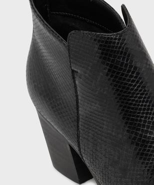 Boots santiags à talon cubain, bout pointu et tige texturée femme vue7 - FOLLOW ME - GEMO