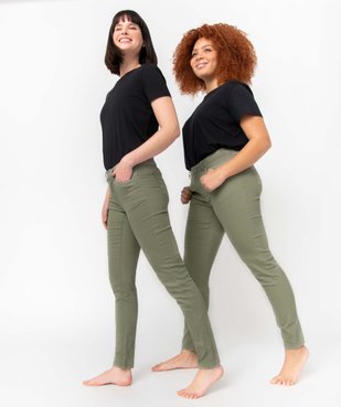 Pantalon femme coupe Slim taille normale vue6 - GEMO 4G FEMME - GEMO