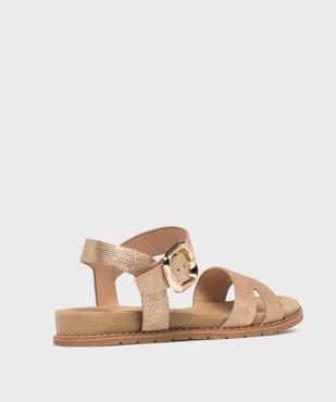 Sandales plates à brides métallisées femme - Valentina Baldano vue4 - VALENTINA BALDA - GEMO