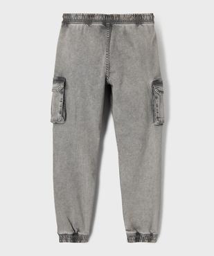 Jean slim cargo en denim extensible délavée garçon vue3 - GEMO 4G GARCON - GEMO